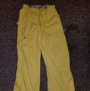 Koi xsmall yellow scrub pants